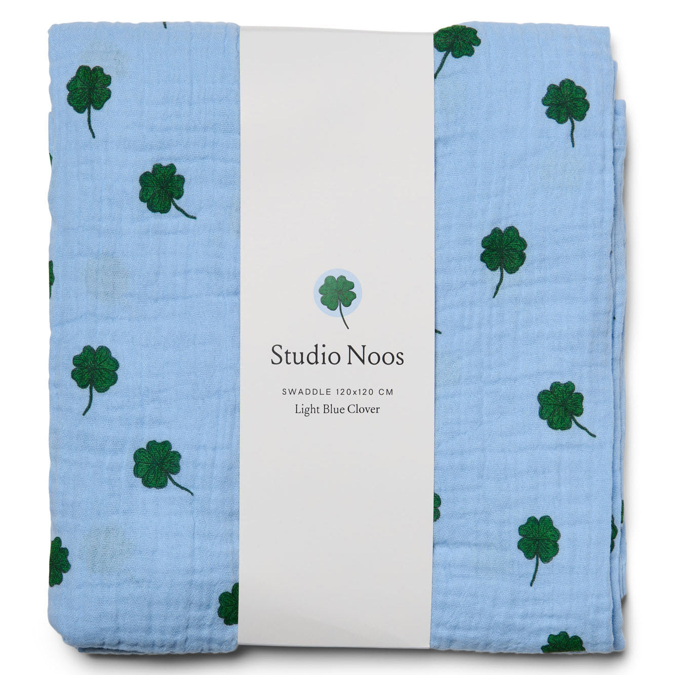 Light Blue Clover Swaddle Large