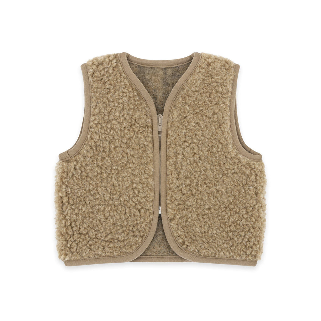 Merinowolle Weste für Babys | Essential Taupe