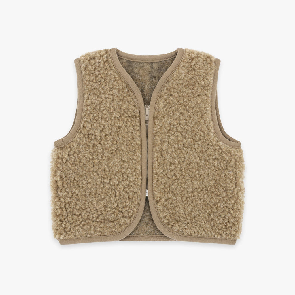 Merinowolle Weste für Babys | Essential Taupe