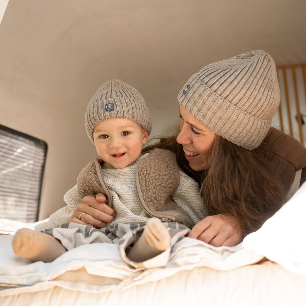 Merinowolle Weste für Babys | Essential Taupe