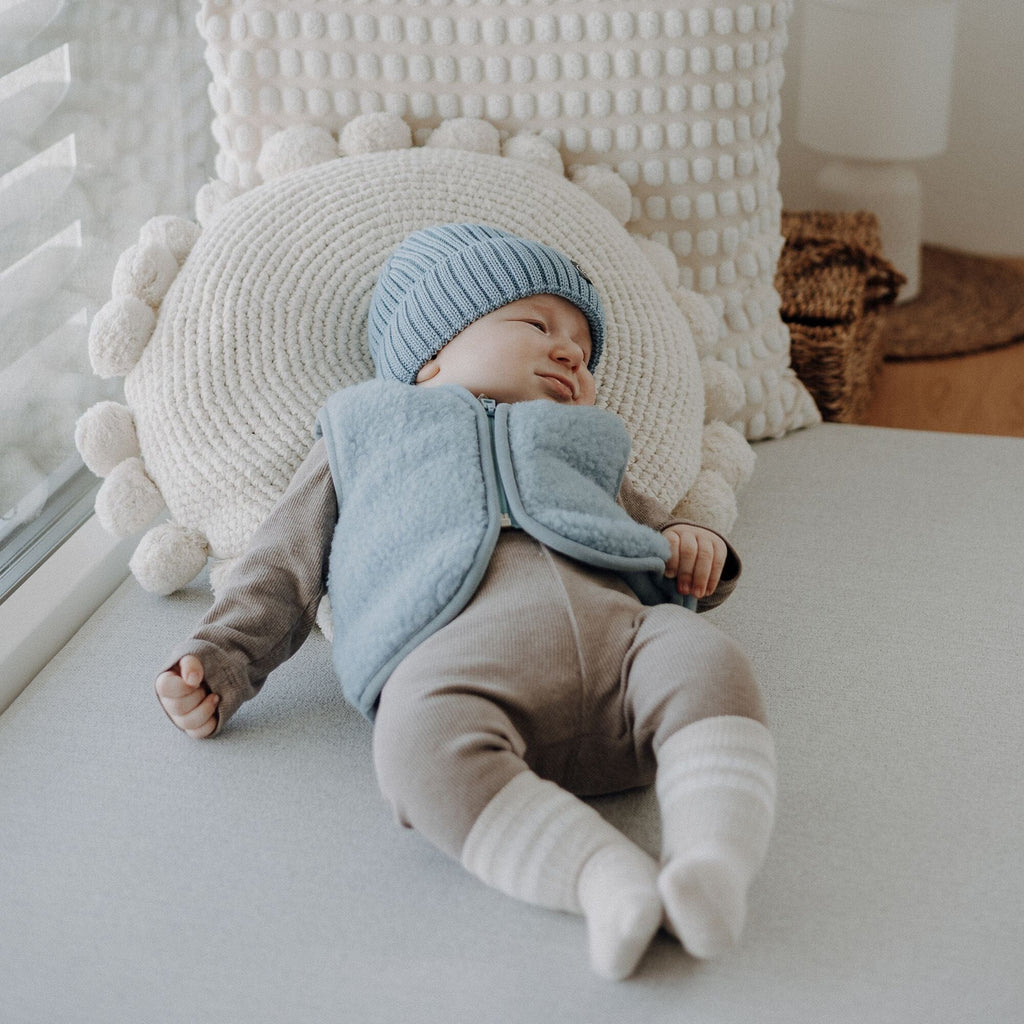 Babymütze aus Merinowolle | Essential Ice Blue