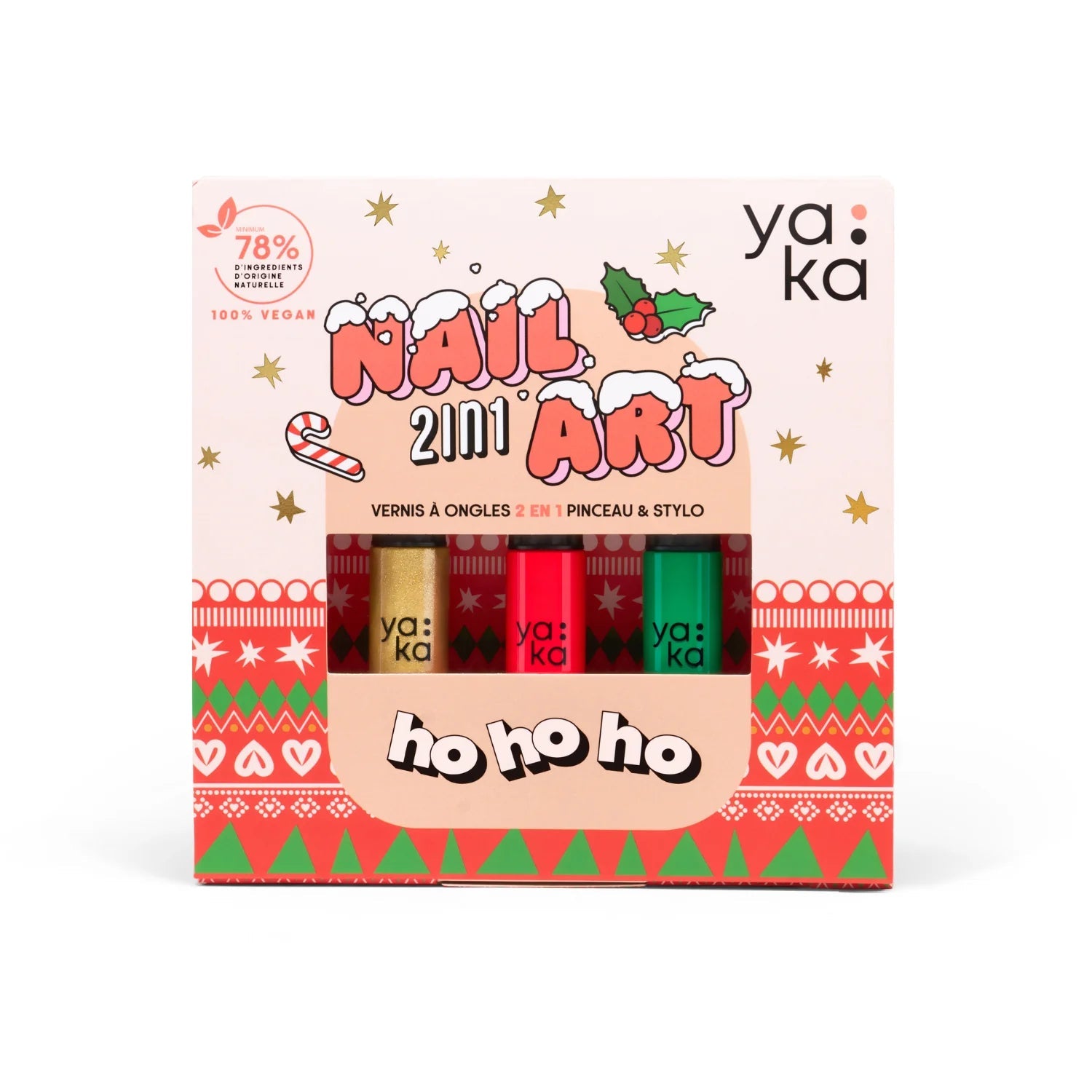 2-in-1-Nagellack-Set "Ho Ho Ho"