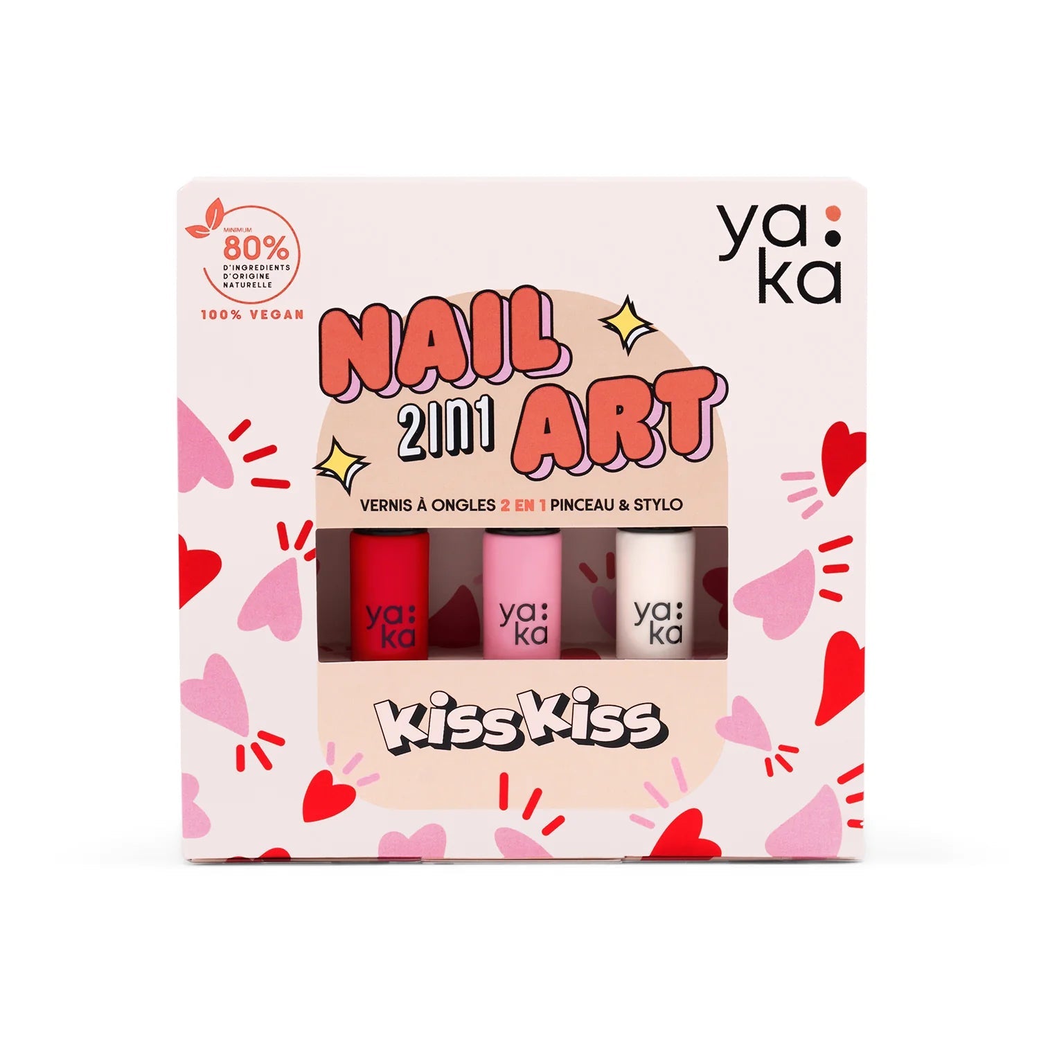 2-in-1-Nagellack-Set "Kiss Kiss"