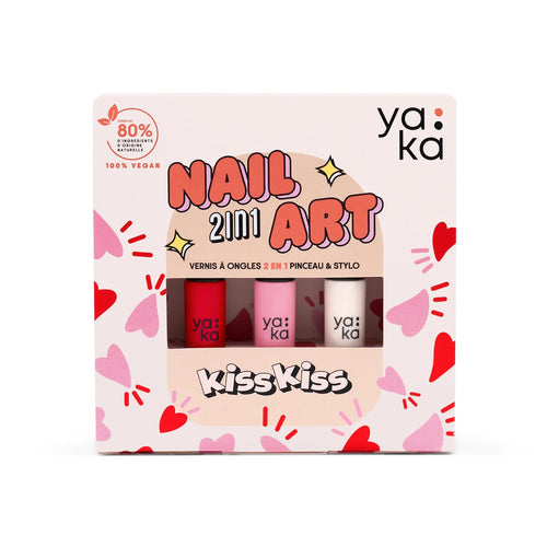 2-in-1-Nagellack-Set "Kiss Kiss"