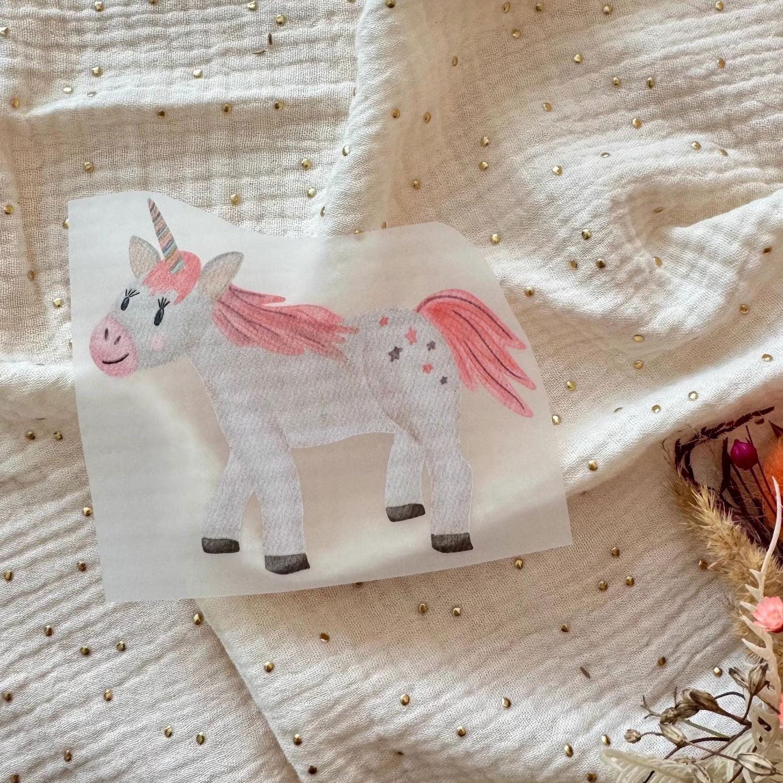 Bügelbild Einhorn