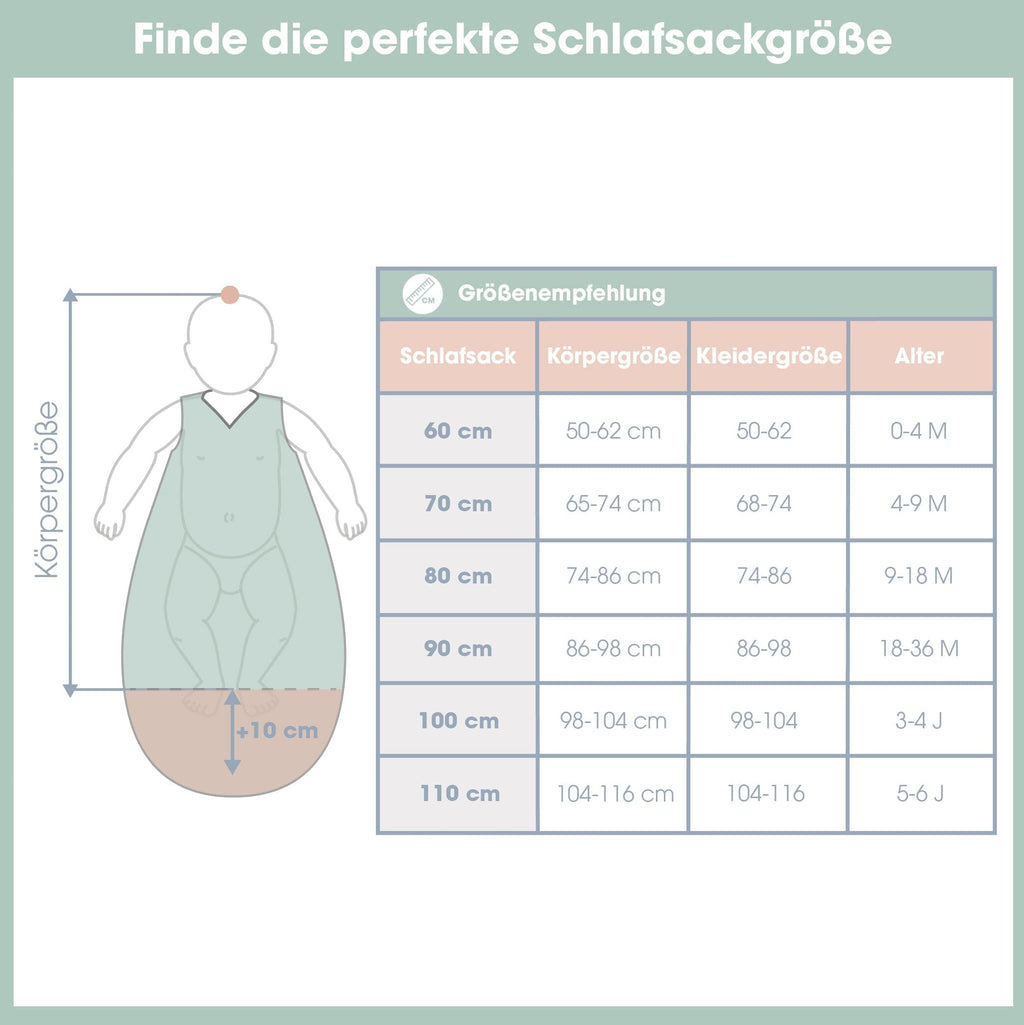 Musselin Schlafsack 0.5 TOG | Blume Berry