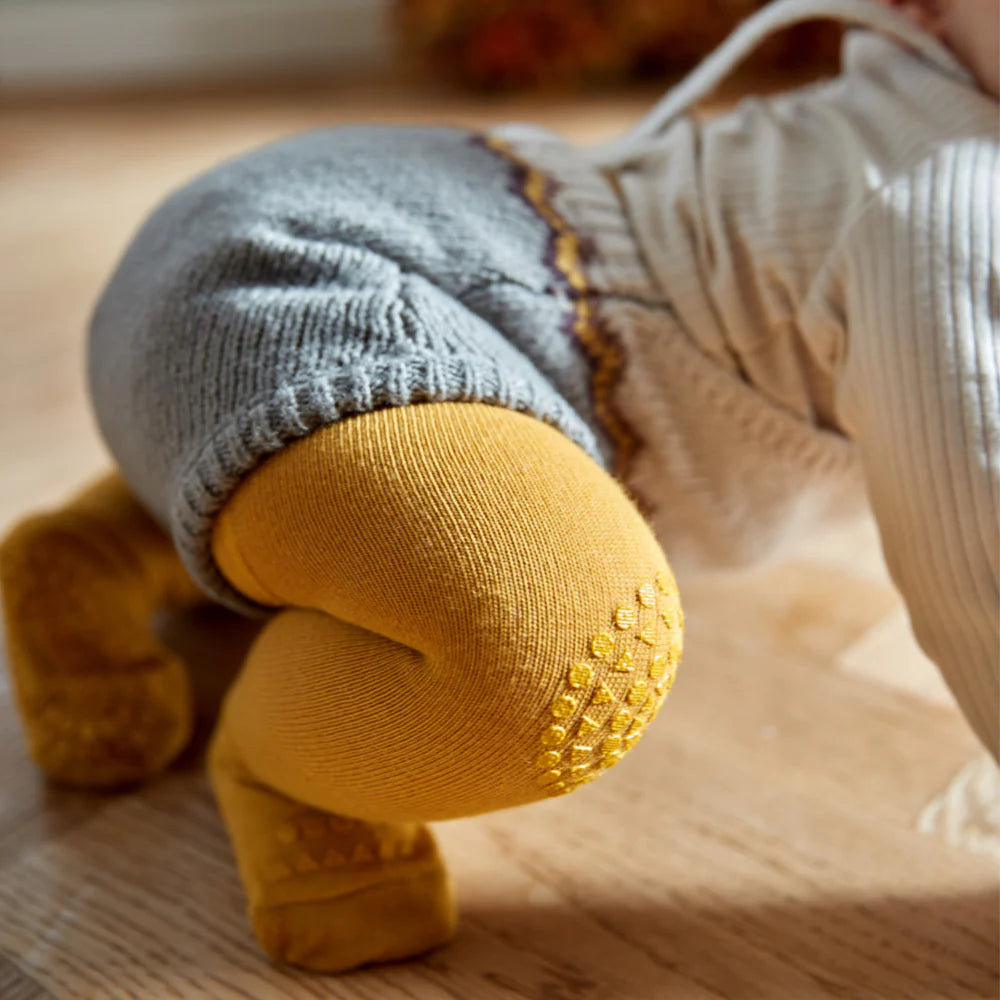 Krabbelstrumpfhose Mustard
